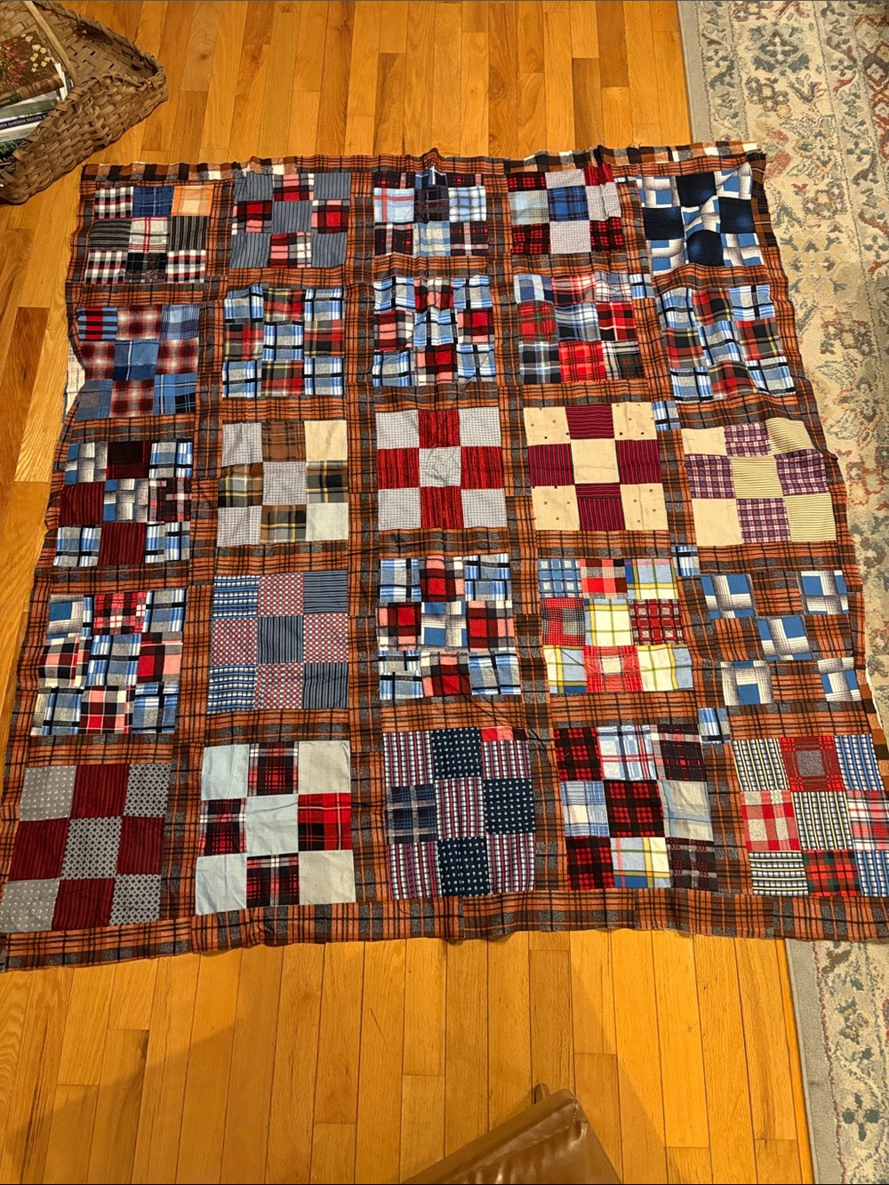 70x75 Handmade Quilt Topper